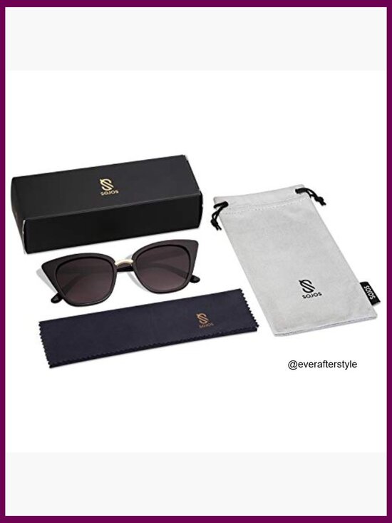 Cat Eye Sunglasses with UV400 Protection, Plastic & Metal Frame main image 4